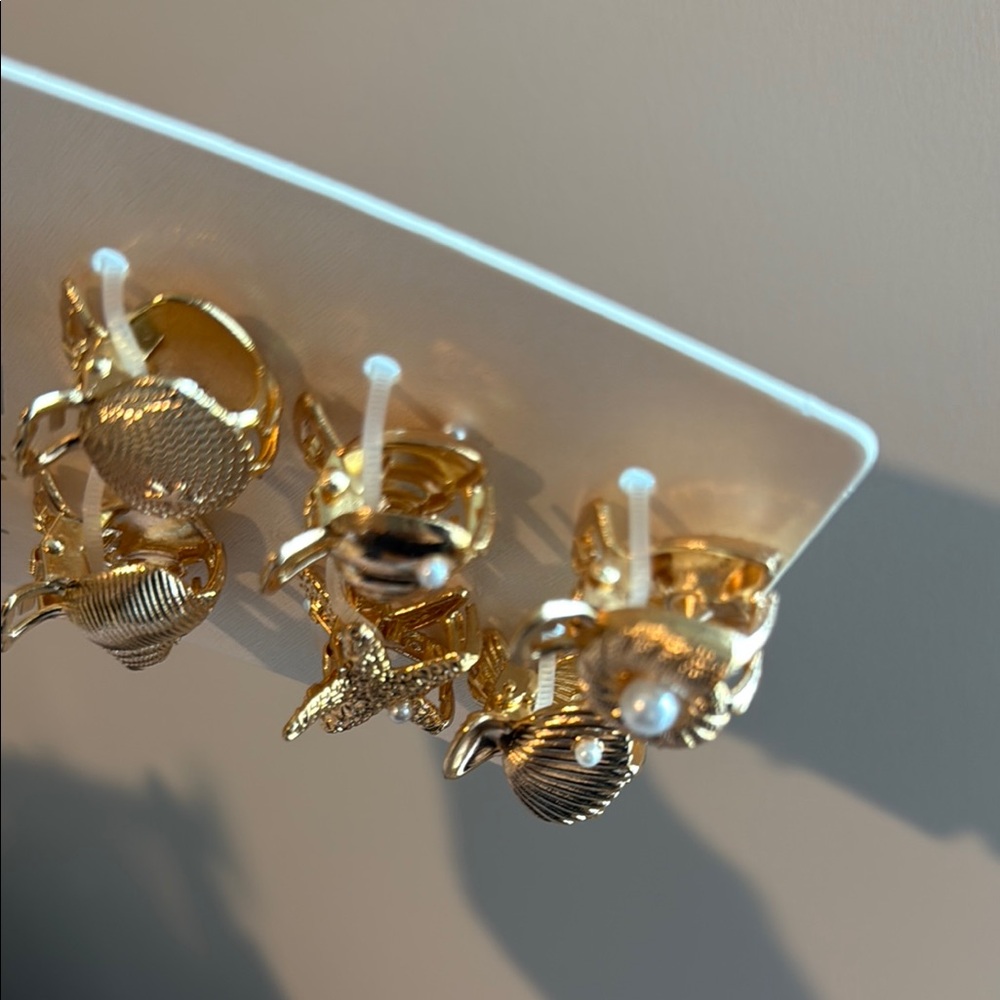 Gold-Tone Sea-Inspired hair clip Set - Picture 4 of 5
